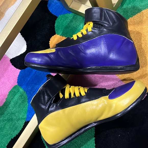 Used shoes for women yellow and purple custom made pairs coloured different - Picture 3 of 8
